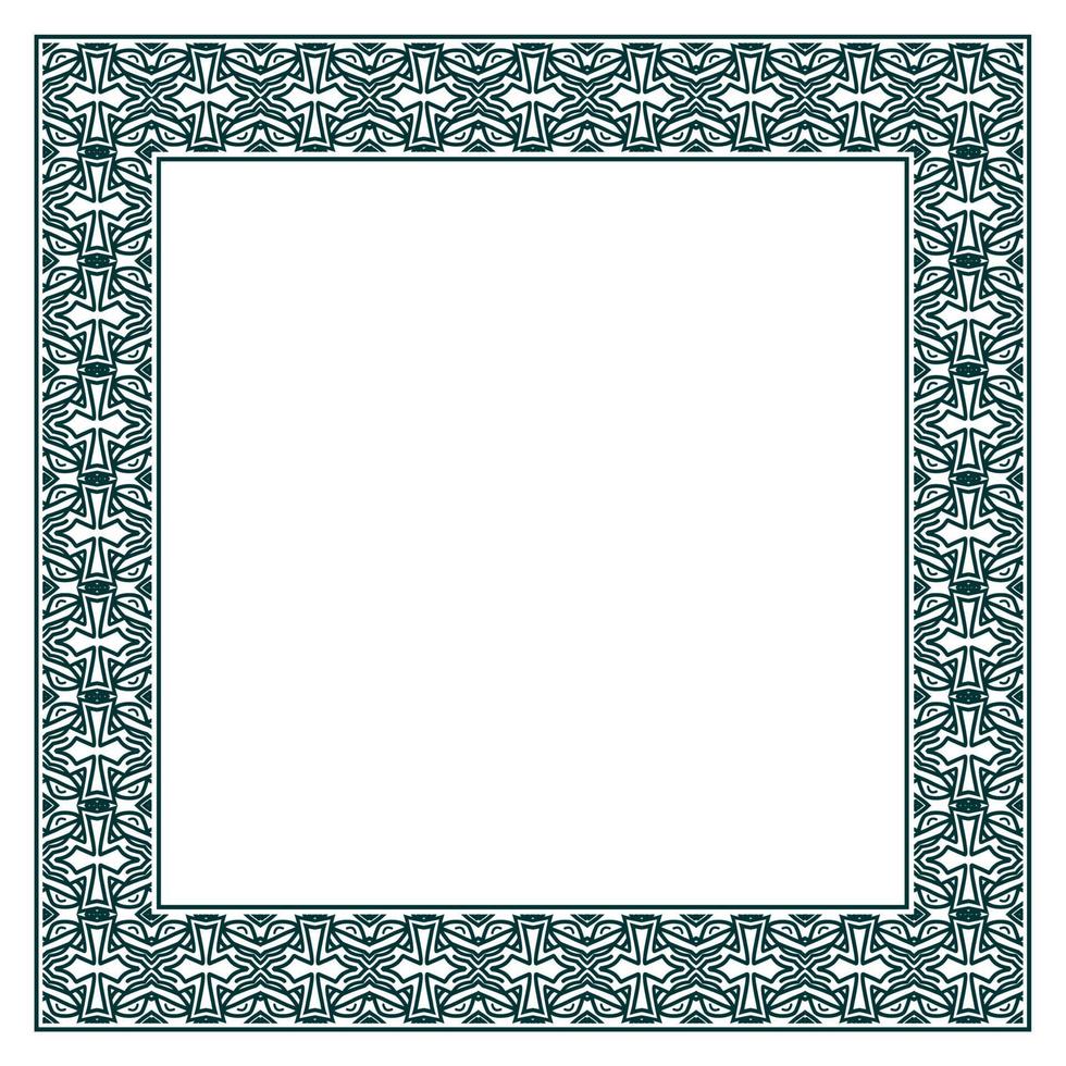 Vintage ornamental vector frame. Vector illustration template for design