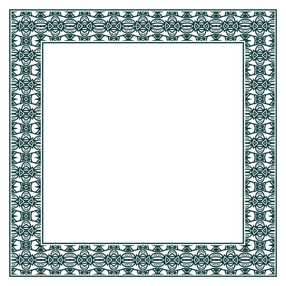 Vintage ornamental vector frame. Vector illustration template for design