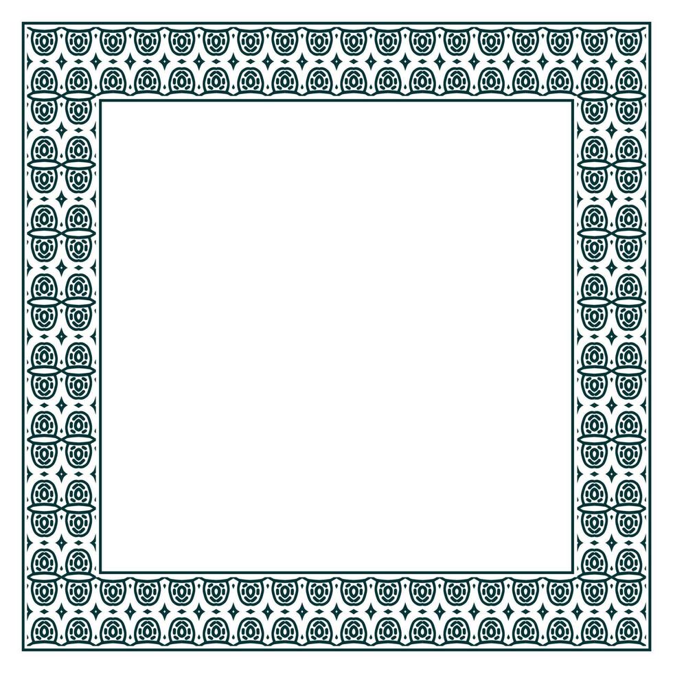 Vintage ornamental vector frame. Vector illustration template for design