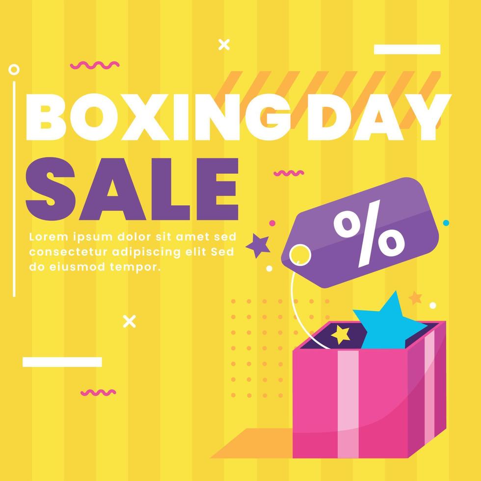 colorful boxing day sale illustration vector design