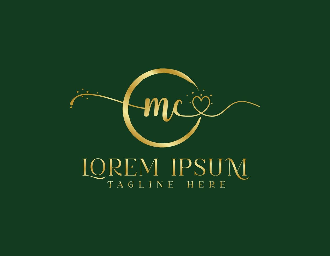 Modern M B cursive logo vector