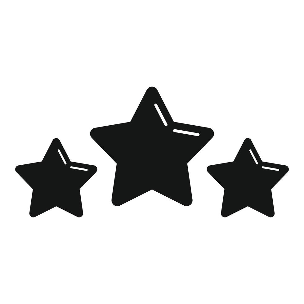 Quality stars icon simple vector. Satisfaction shape vector
