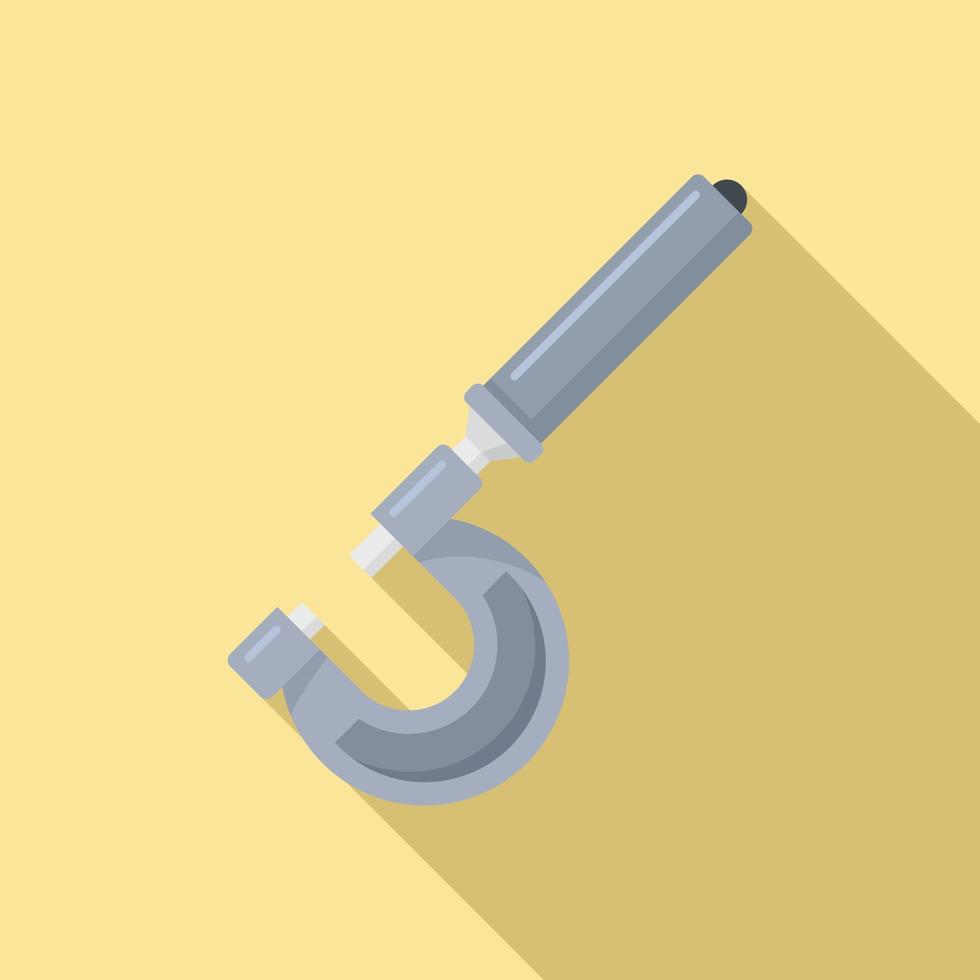 Micrometer measurement icon flat vector. Design caliper vector