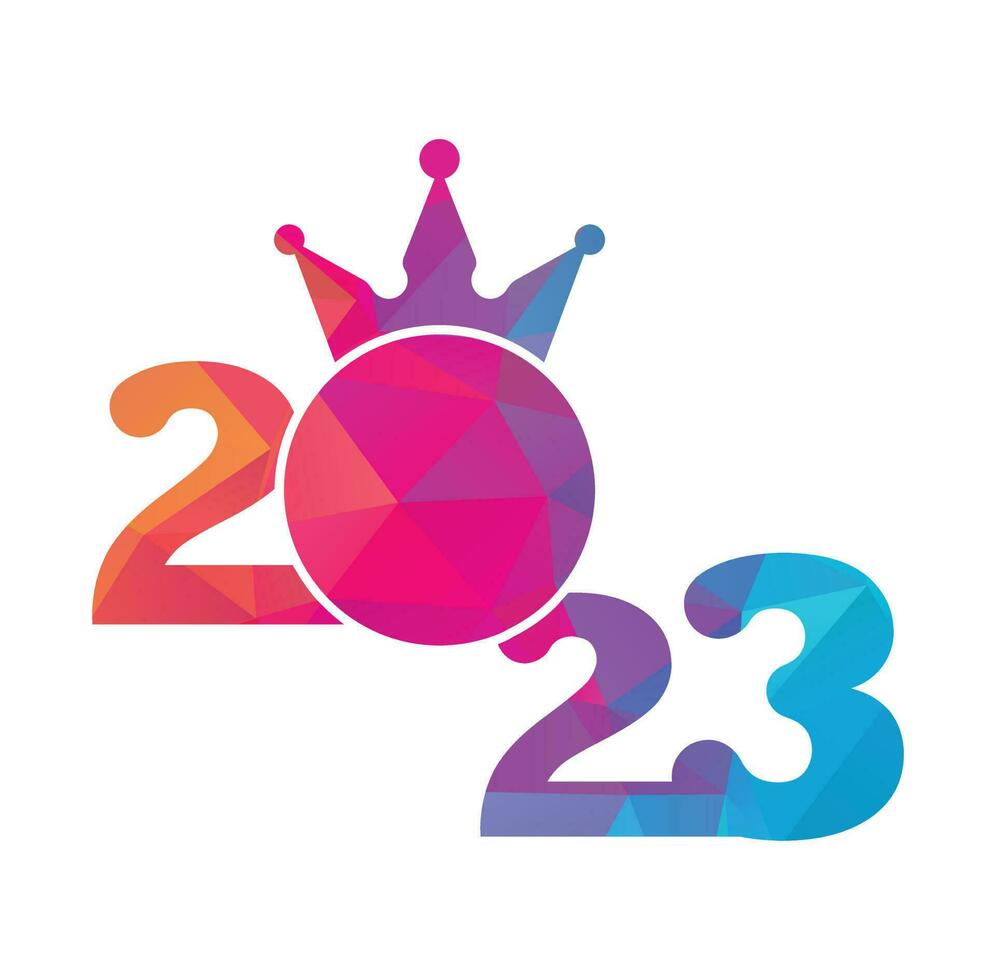 2023 Happy New Year logo design. 2023 number design template. Collection of 2023 Happy New Year symbols vector