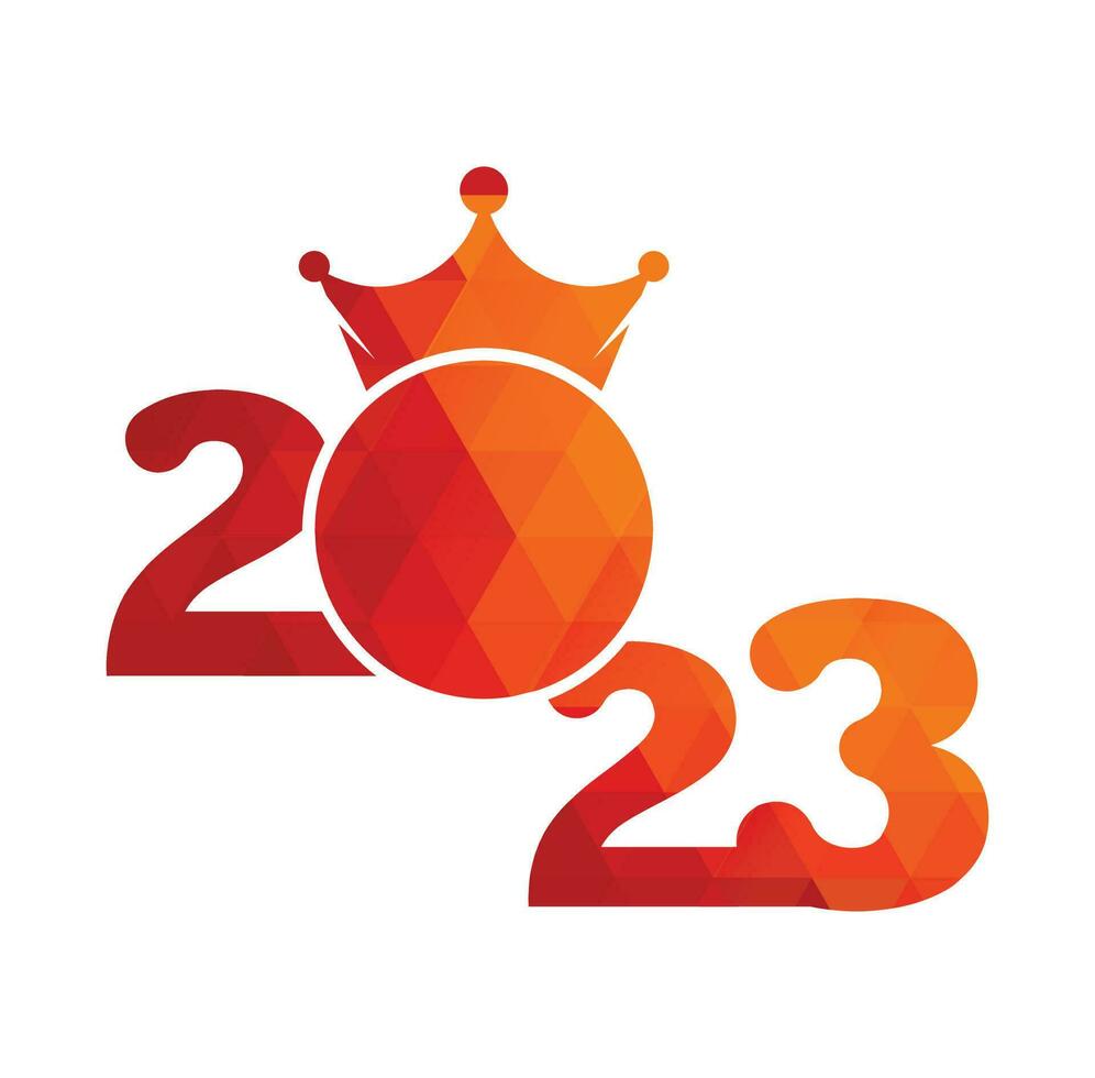 2023 diseño de logo de feliz año nuevo. Plantilla de diseño de número 2023. colección de símbolos de feliz año nuevo 2023 vector