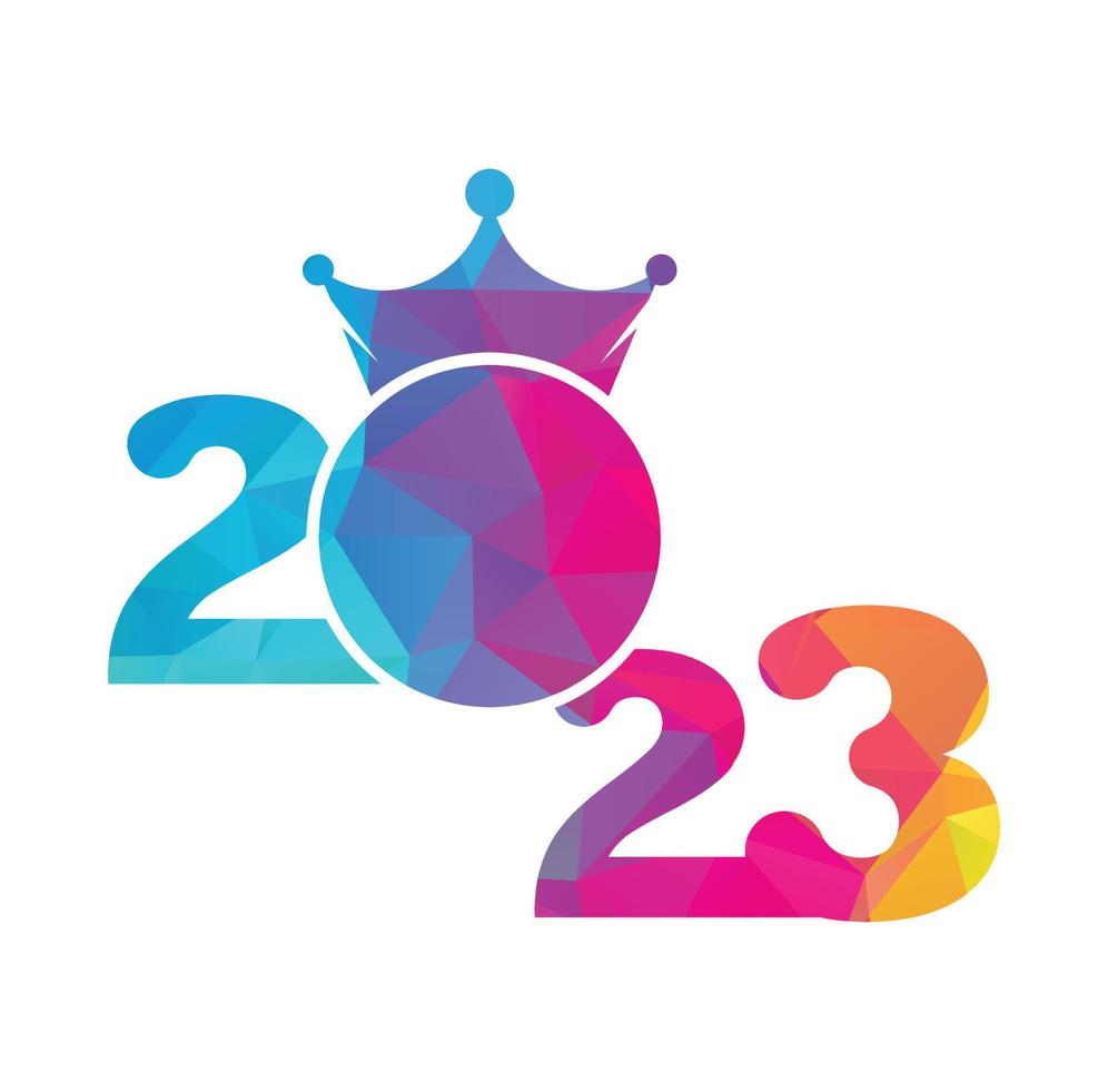 2023 diseño de logo de feliz año nuevo. Plantilla de diseño de número 2023. colección de símbolos de feliz año nuevo 2023 vector