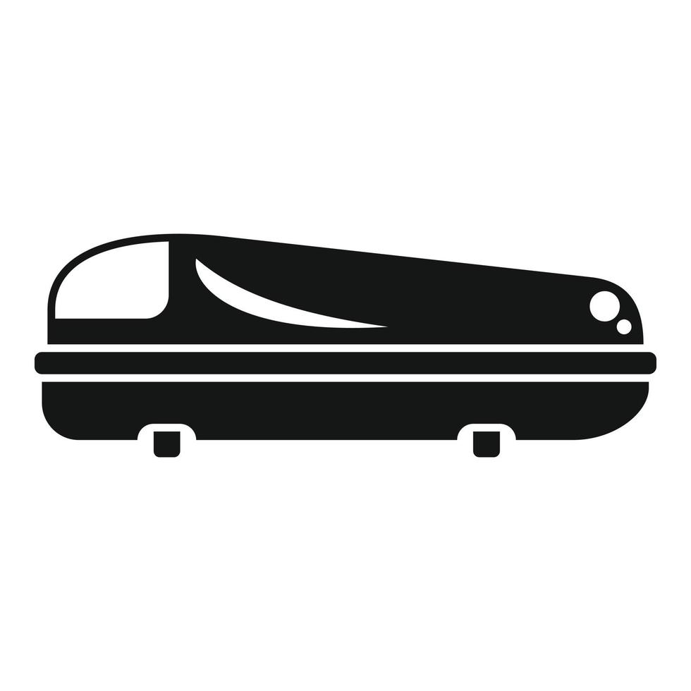 vector simple del icono de la caja del techo del coche. baúl de viaje