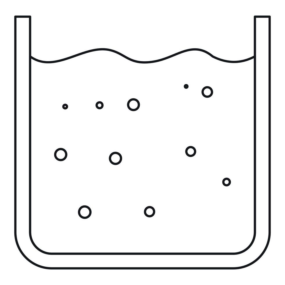 Glassware with liquid icon, outline style vector