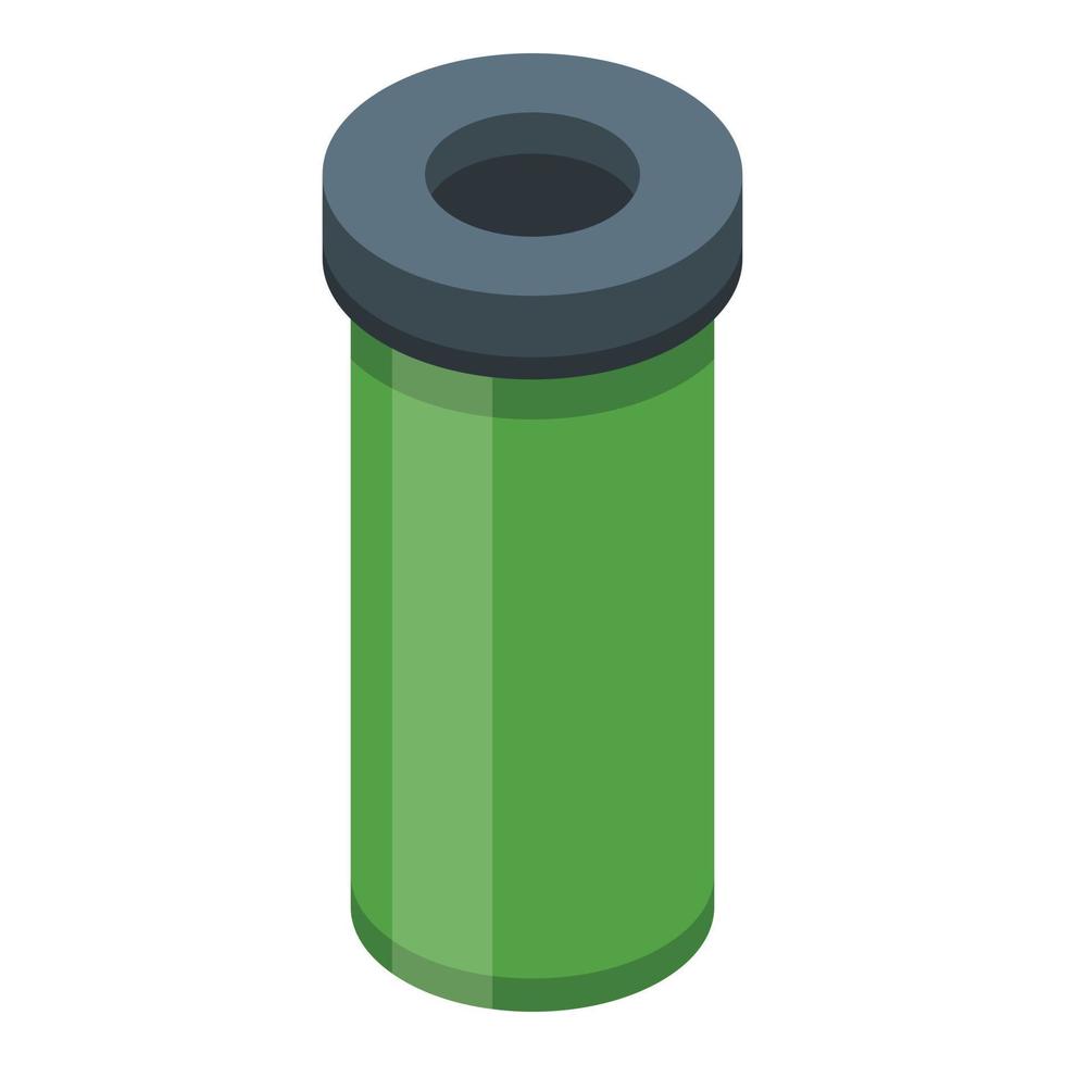 Recycle bin icon isometric vector. Trash bag vector