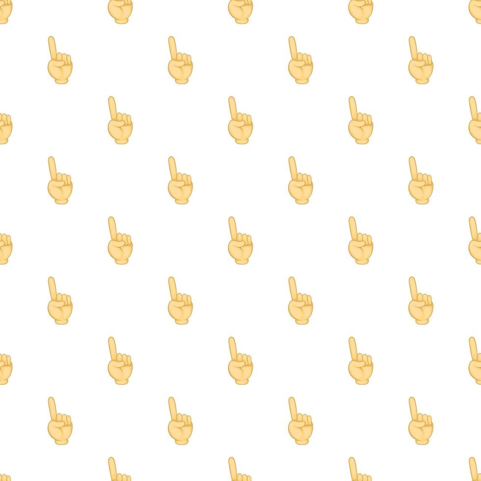 Gesture thumb up pattern, cartoon style vector