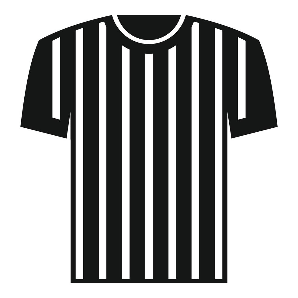 vector simple de icono de camiseta de árbitro. pena de juez