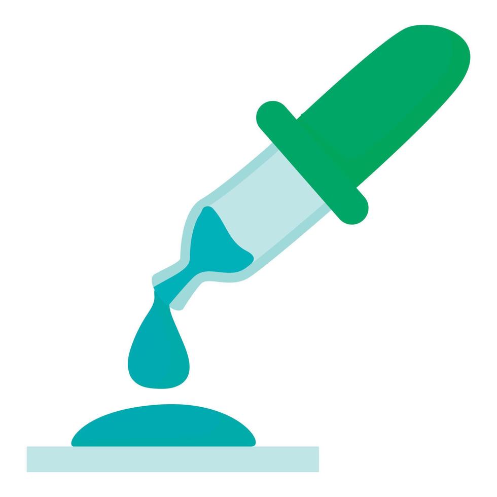 Pipette icon, cartoon style vector