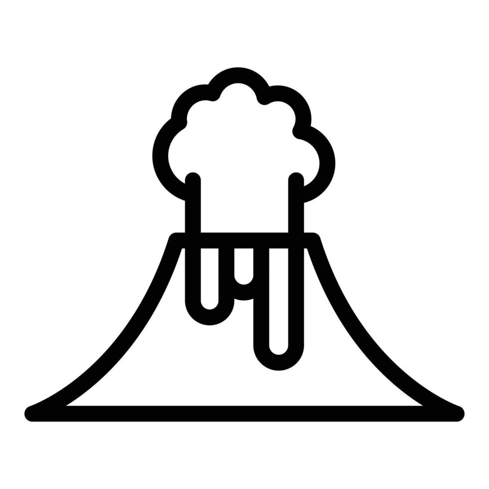 Burning volcano icon outline vector. Magma fire vector