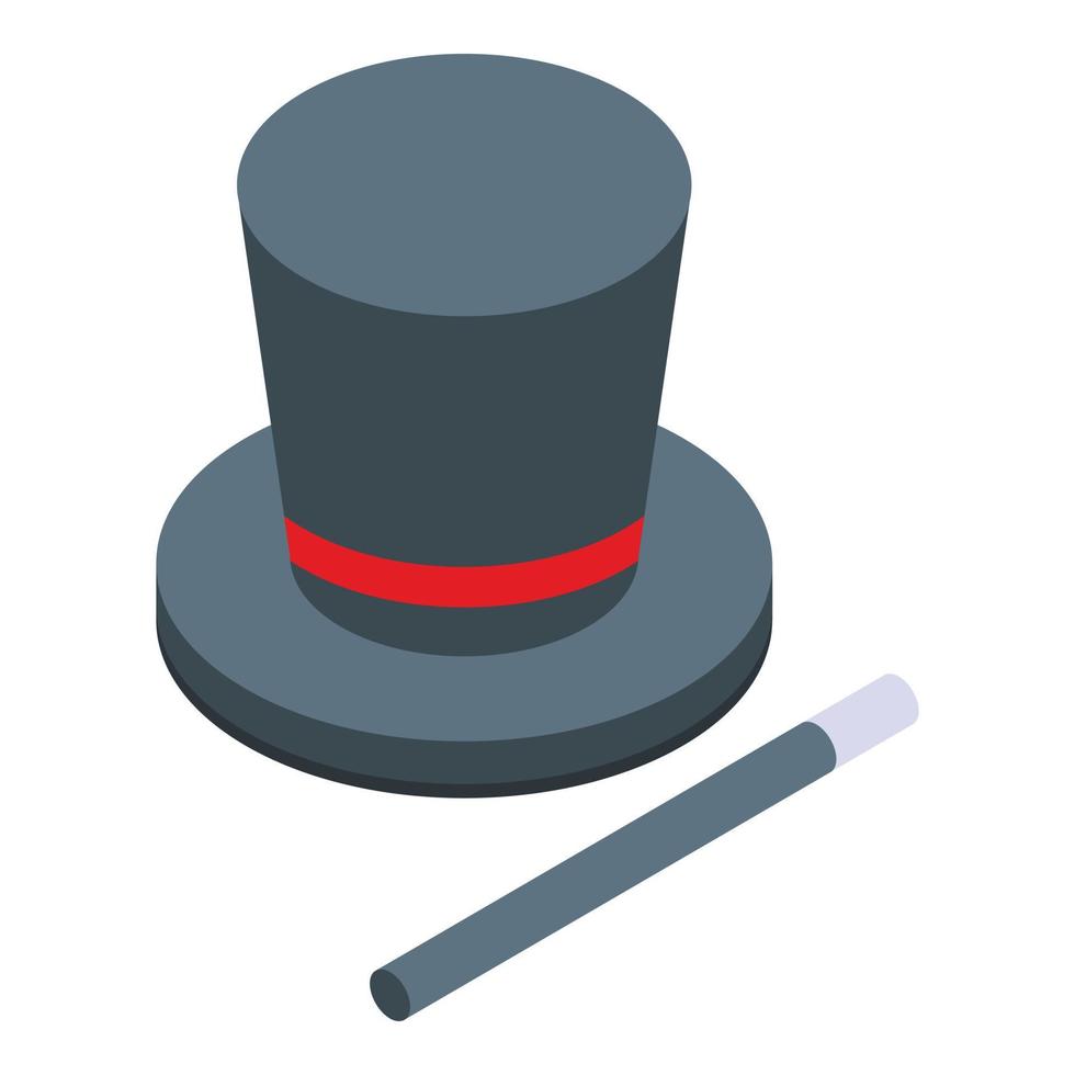 Magic top house icon isometric vector. Male hat vector