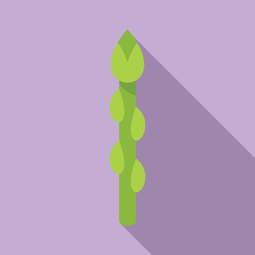 Organic asparagus icon flat vector. Plant bunch vector