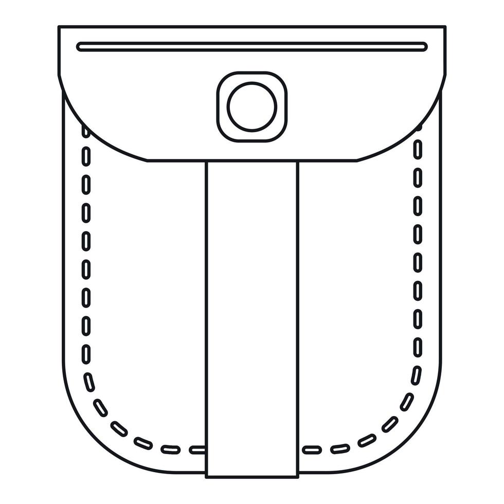 Fashion jeans pocket icon, outline style vector