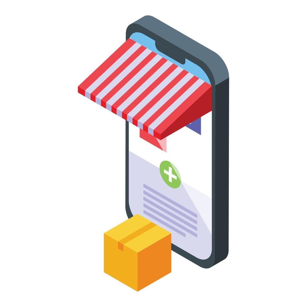 Online shop delivery icon isometric vector. Fast speed vector