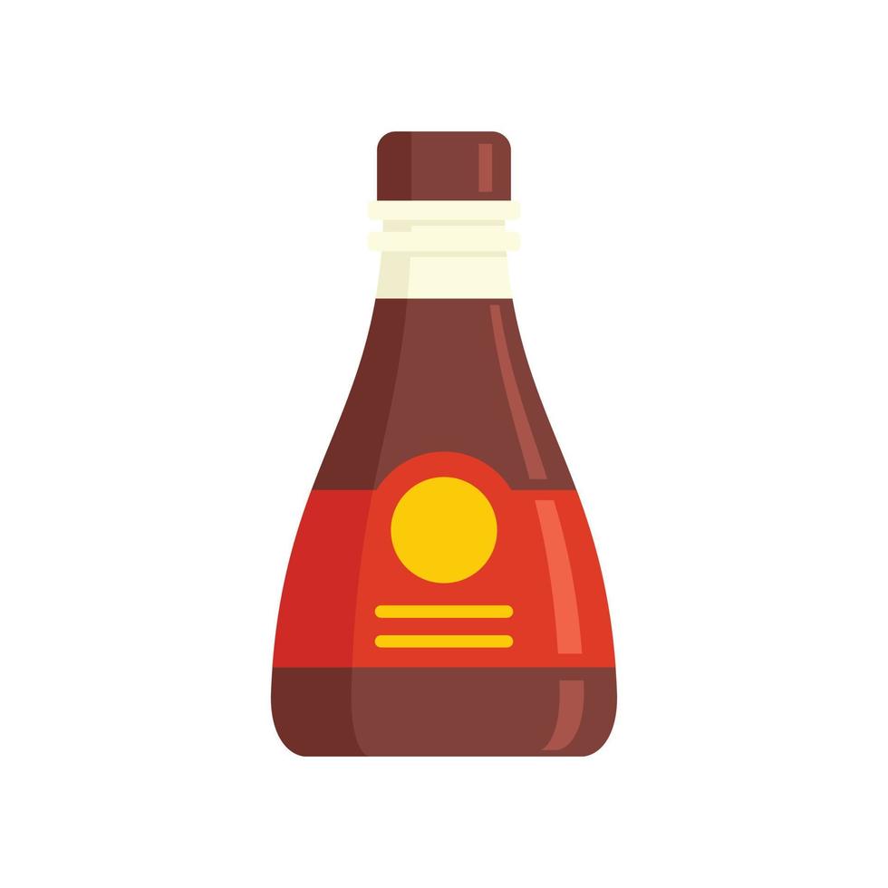 Aromatic soy bottle icon flat isolated vector