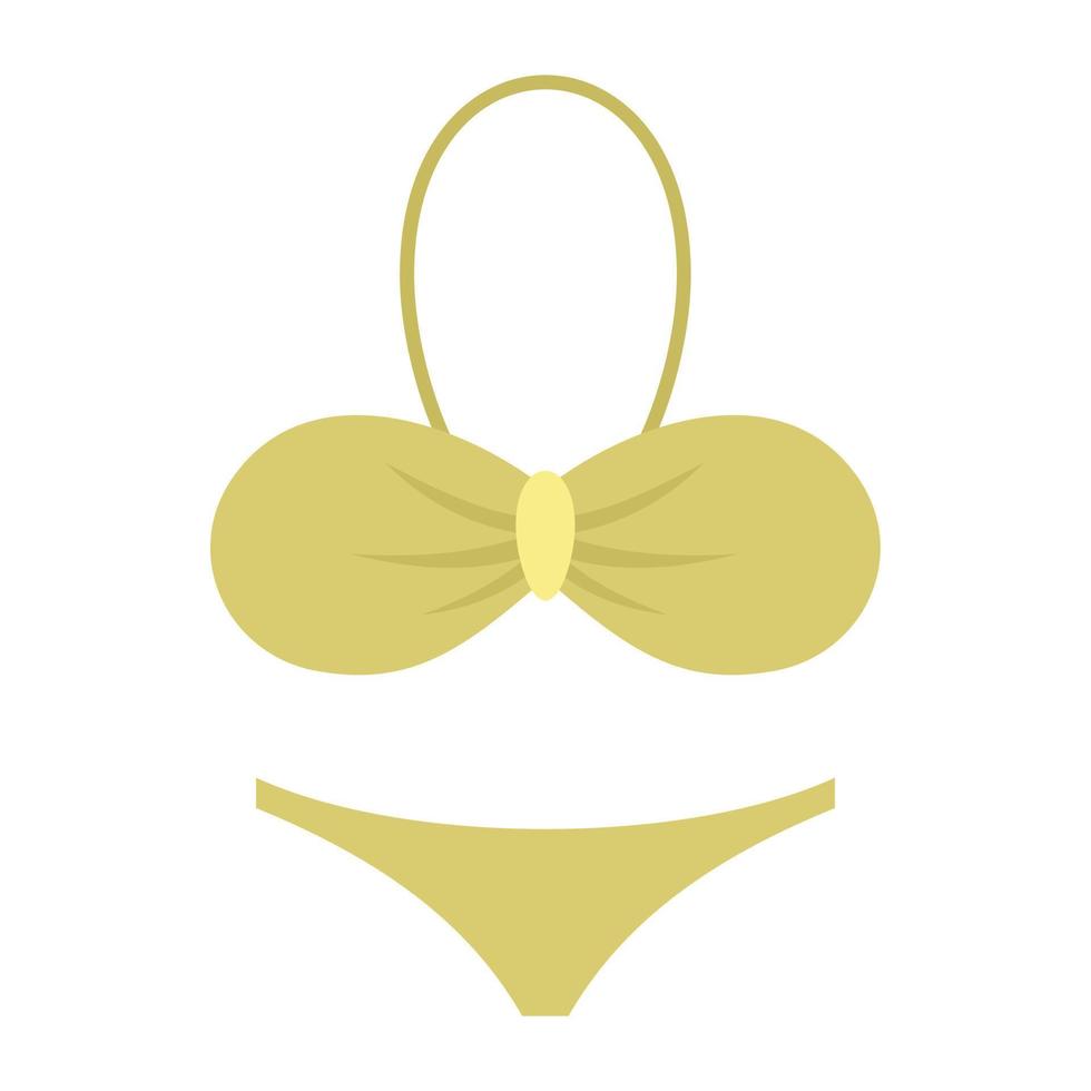 Sexy swimsuit icon flat isolated vector