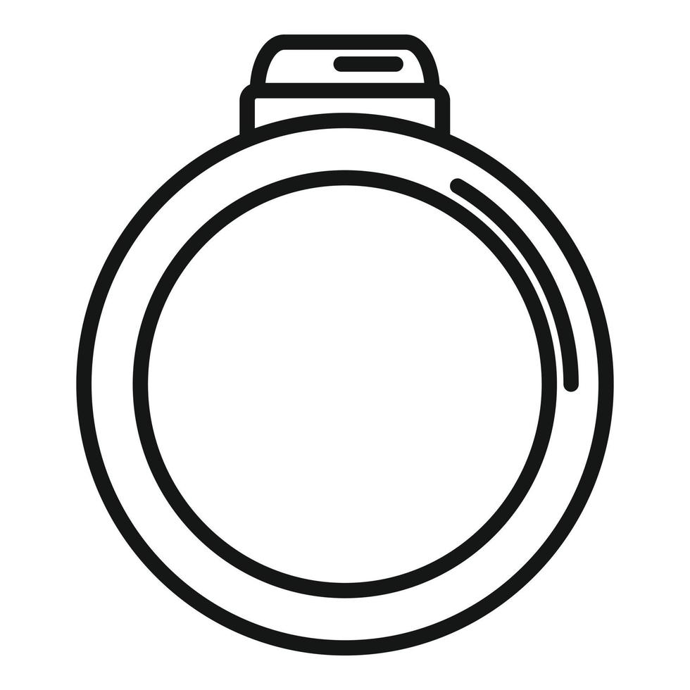 Diamond ring auction icon outline vector. Sell process vector