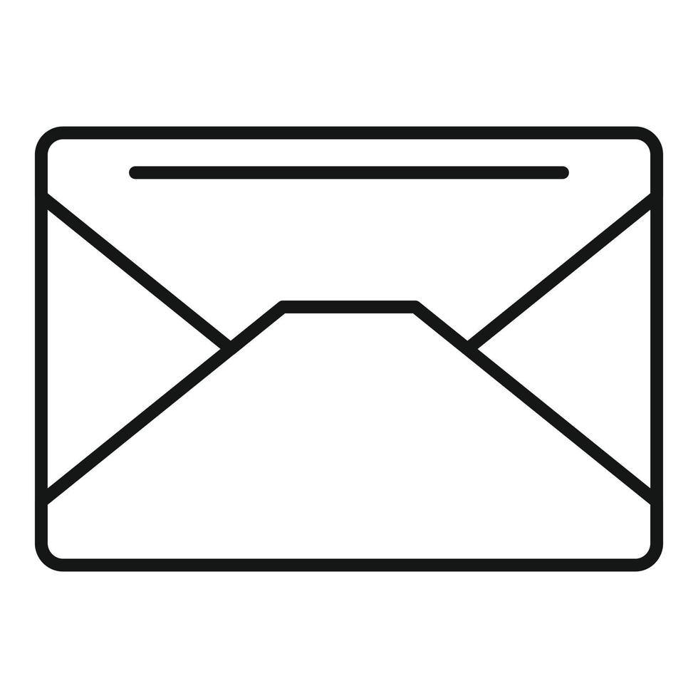 Postcard envelope icon outline vector. Mail letter vector