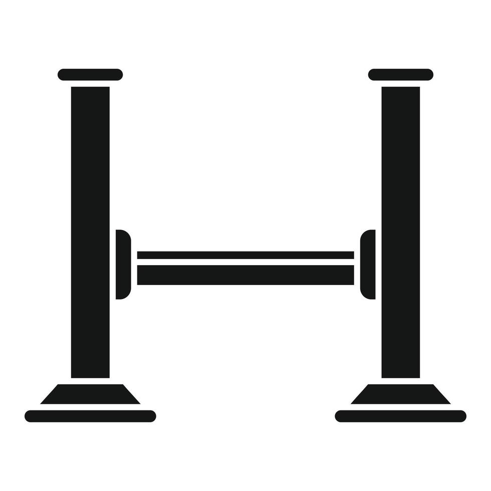 Fix car lift icon simple vector. Auto garage vector