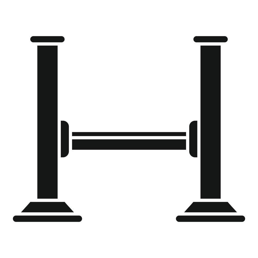 Fix car lift icon simple vector. Auto garage vector