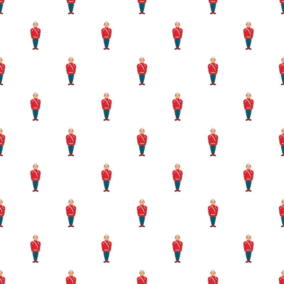 Man in a red jacket and metal helmet pattern vector