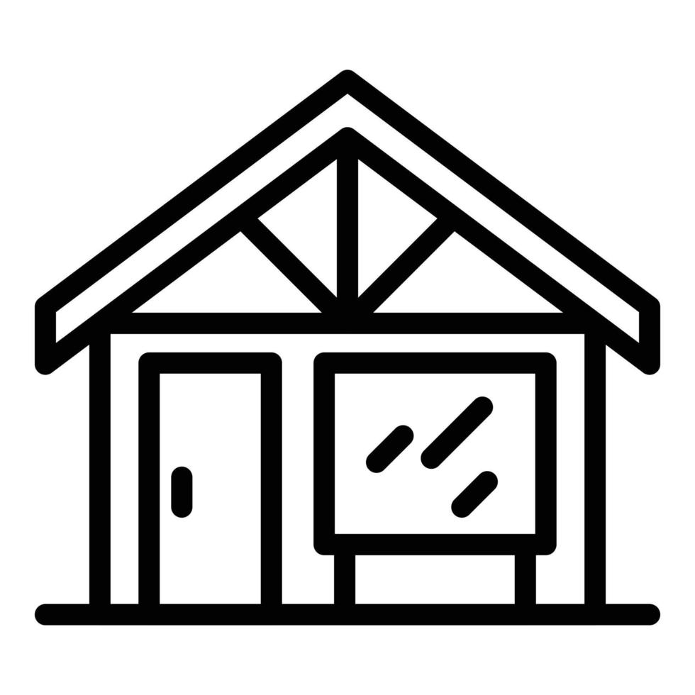 Hotel bungalow icon outline vector. Beach house vector