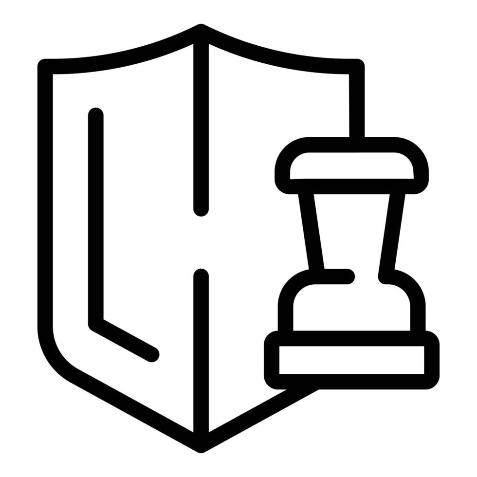 Protect chess icon outline vector. Game board vector