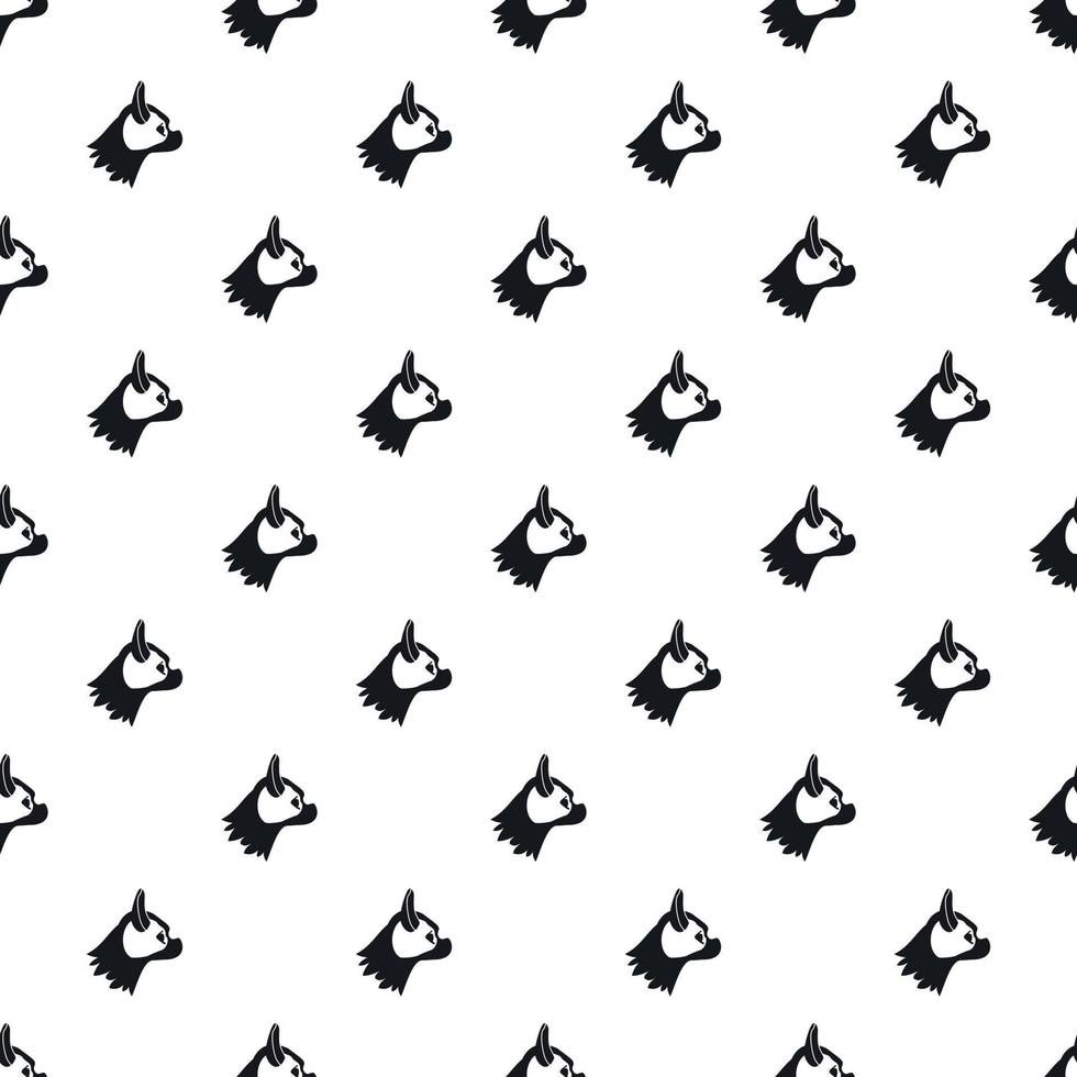 Pug dog pattern, simple style vector