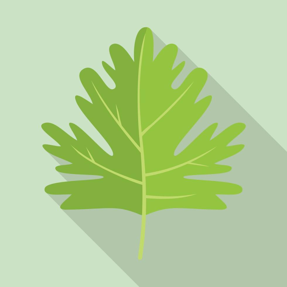 Parsley leaves icon flat vector. Leaf herb vector