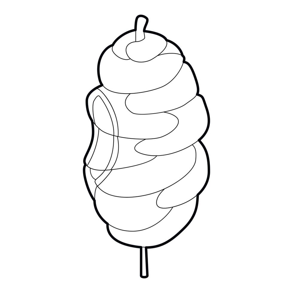 Shawarma icon, outline style vector