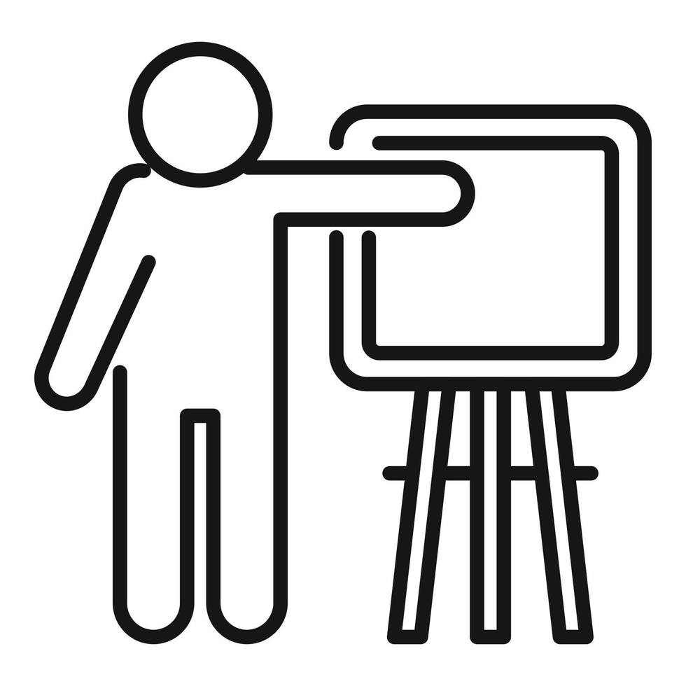 Expert mentor icon outline vector. Training career vector