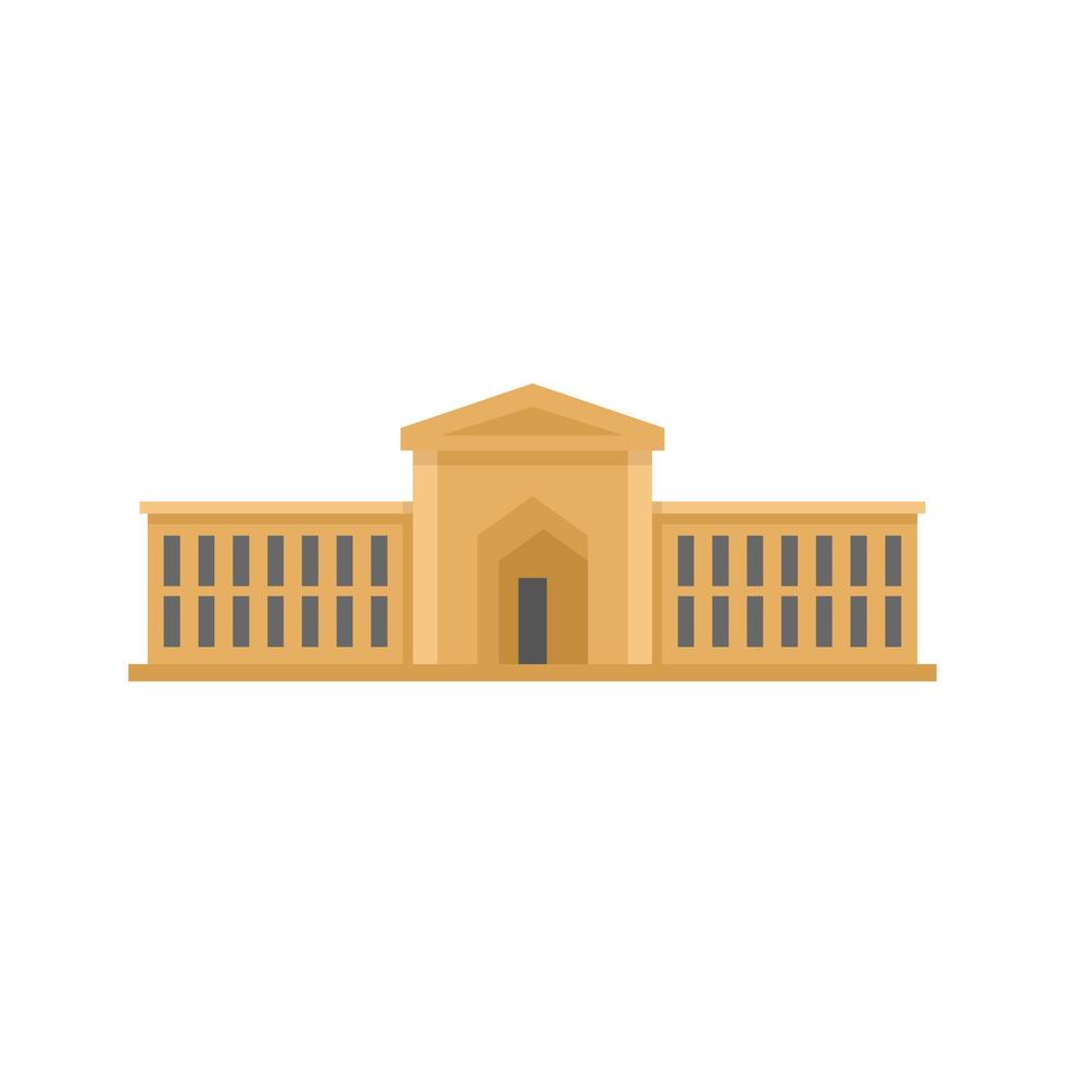 Urban parliament icon flat isolated vector