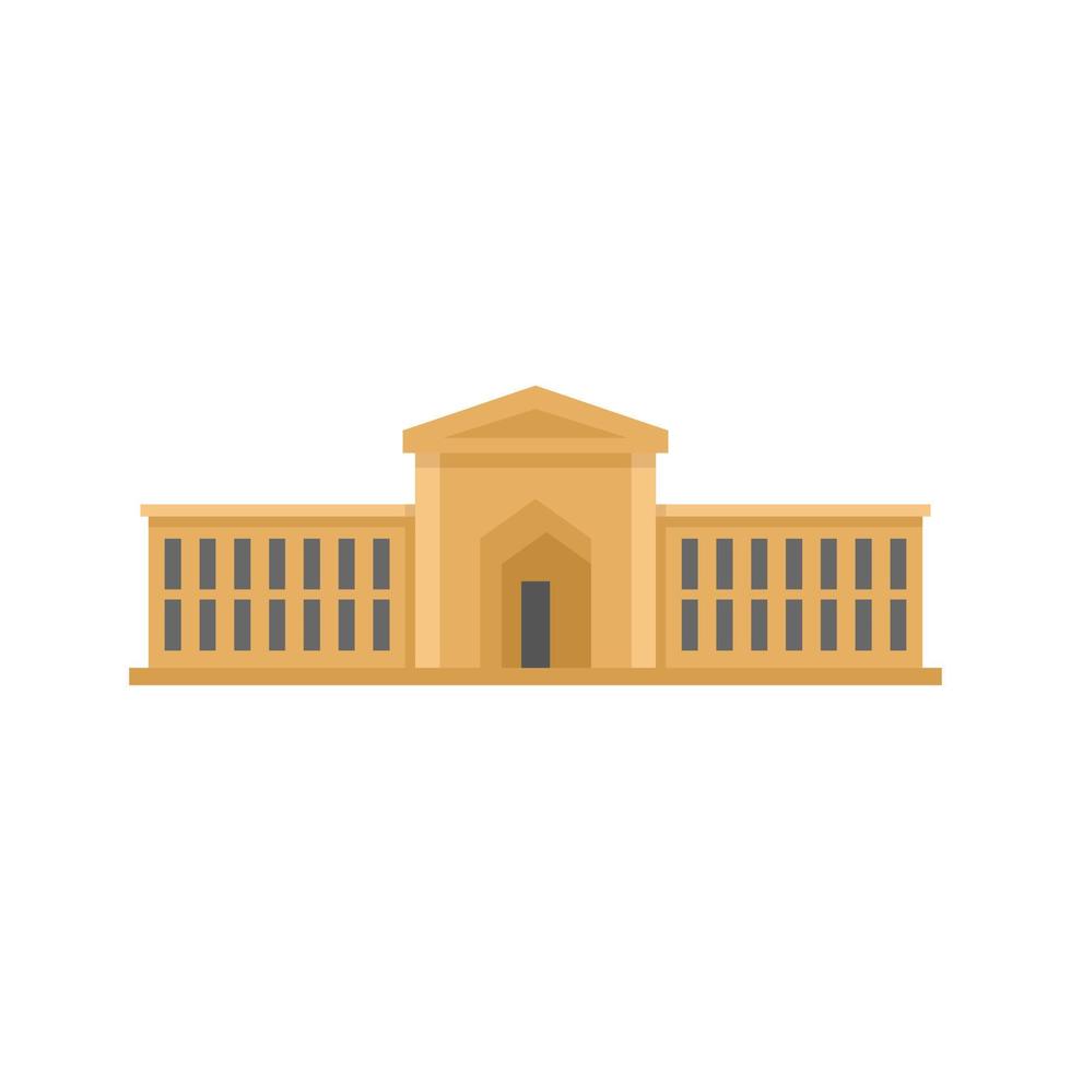 Urban parliament icon flat isolated vector