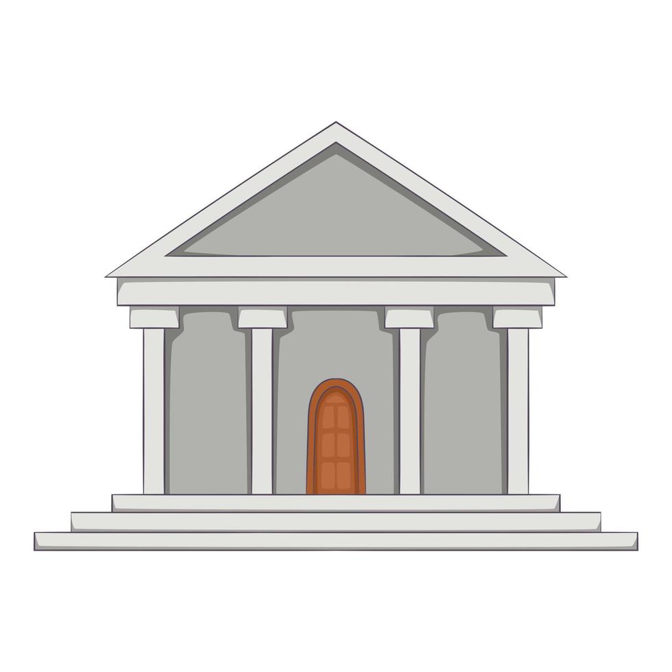Big building icon, cartoon style vector