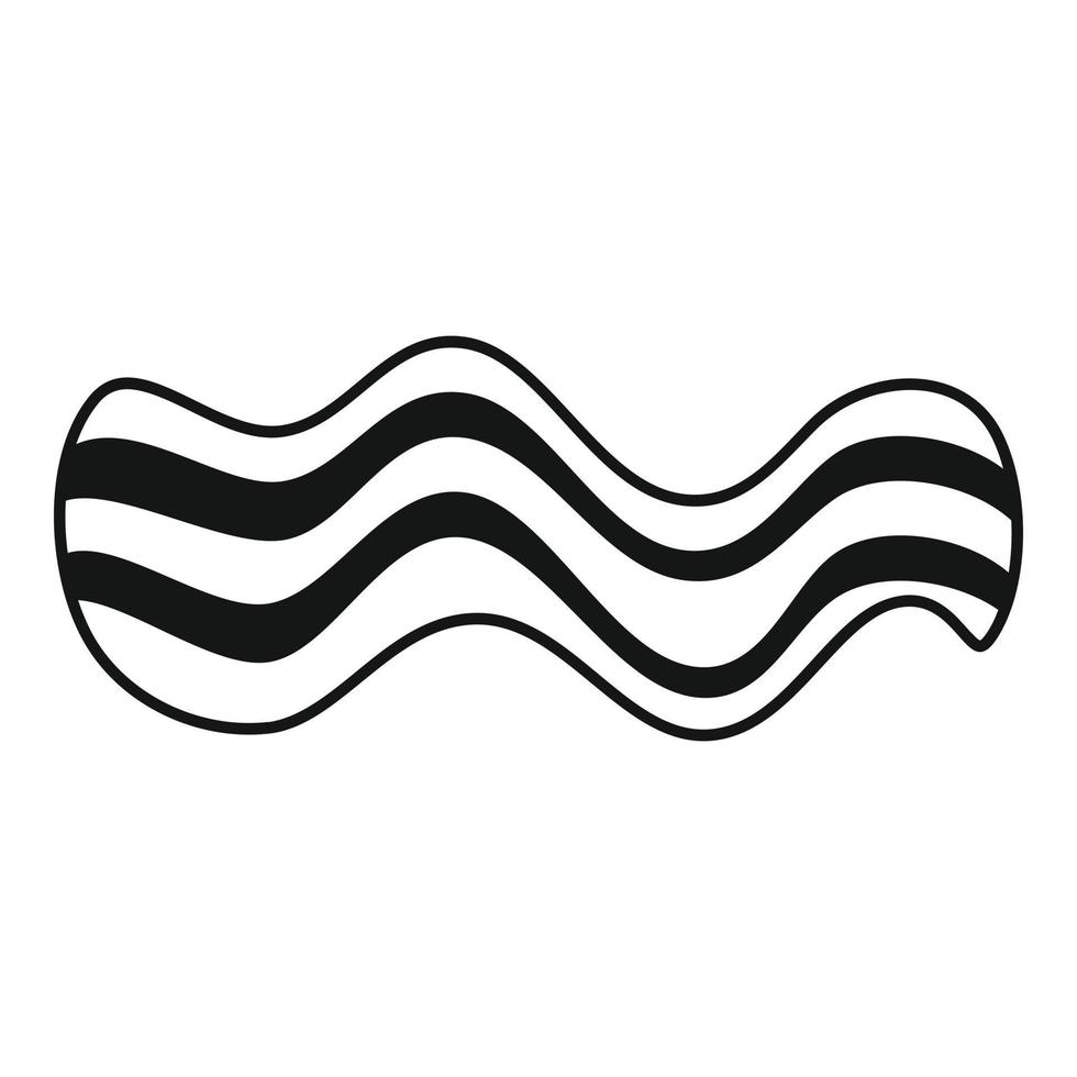 Bacon icon simple vector. Slice meat vector