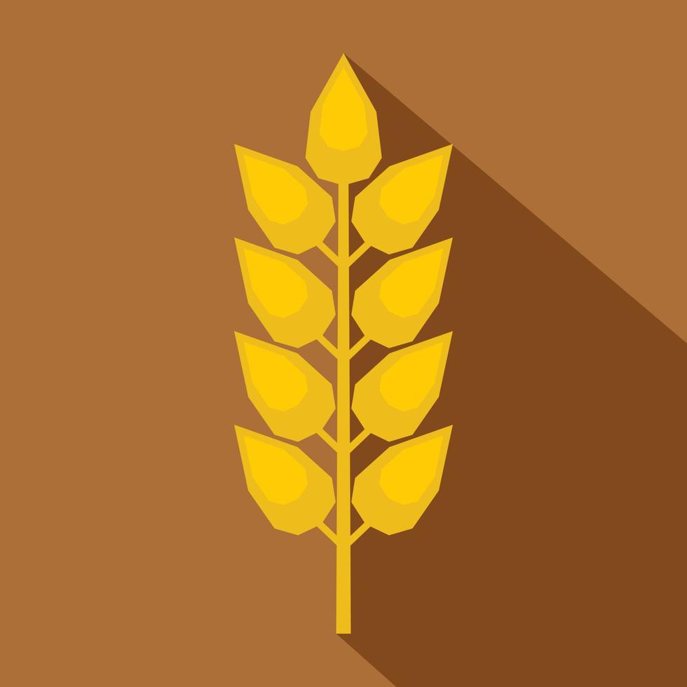 Long spica icon, flat style vector