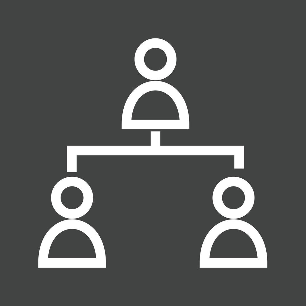 Connected Users II Line Inverted Icon vector