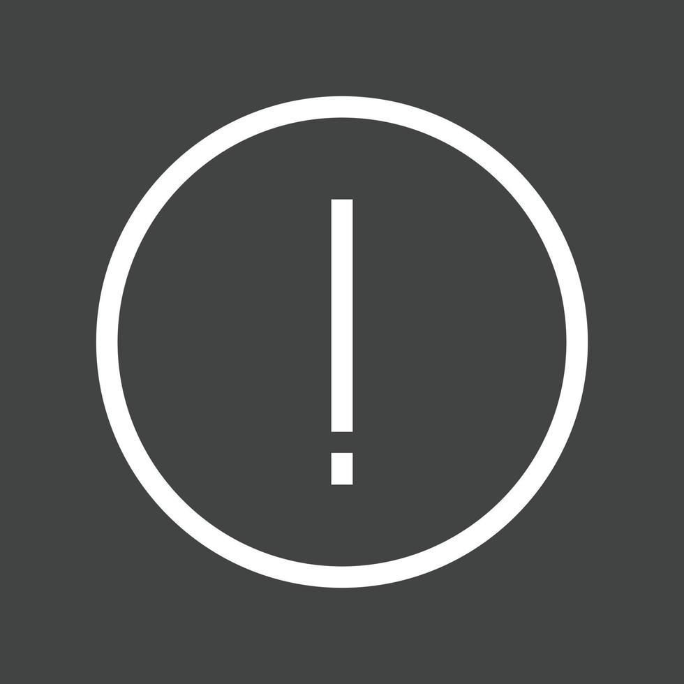 Error Outline Line Inverted Icon vector