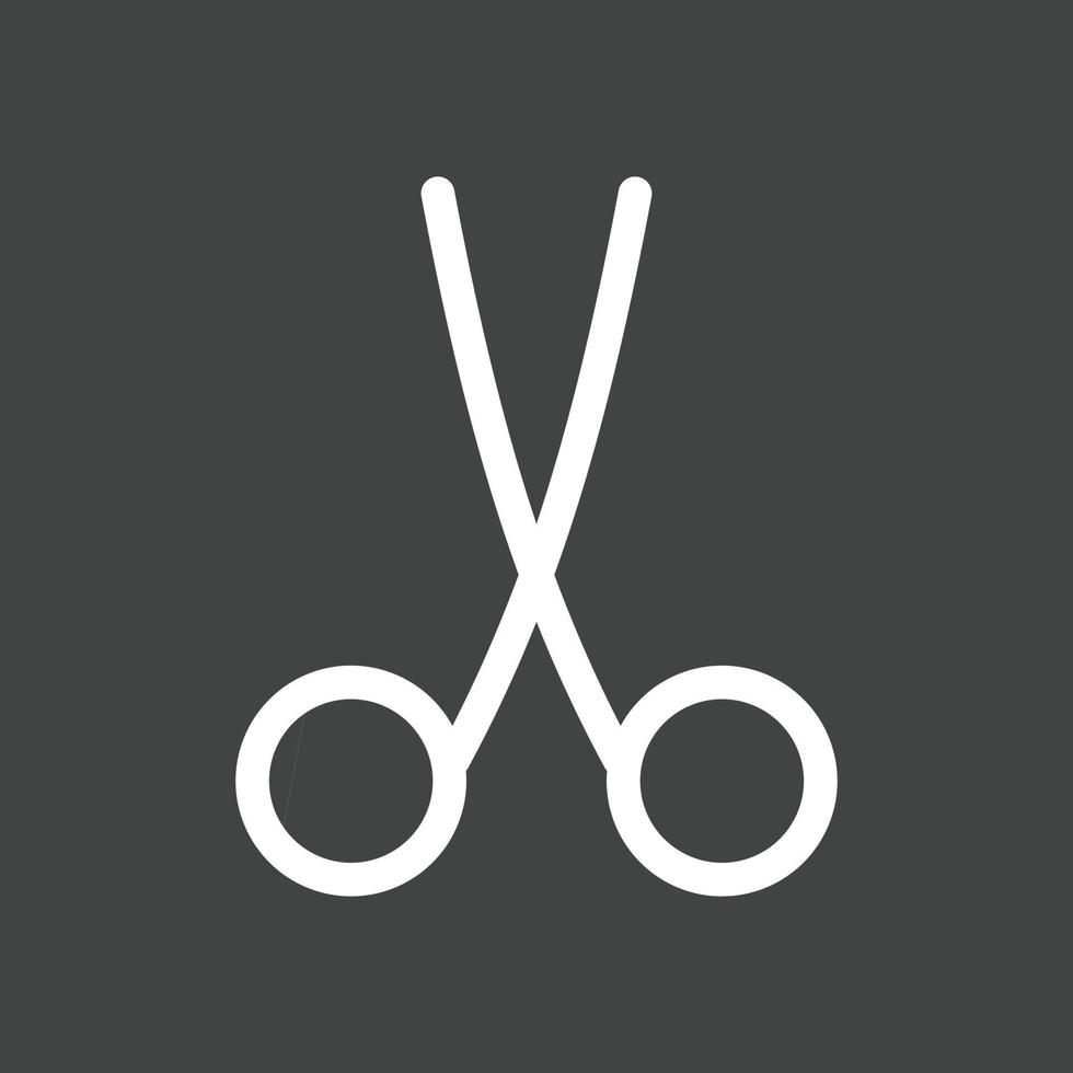 Scissors Line Inverted Icon vector