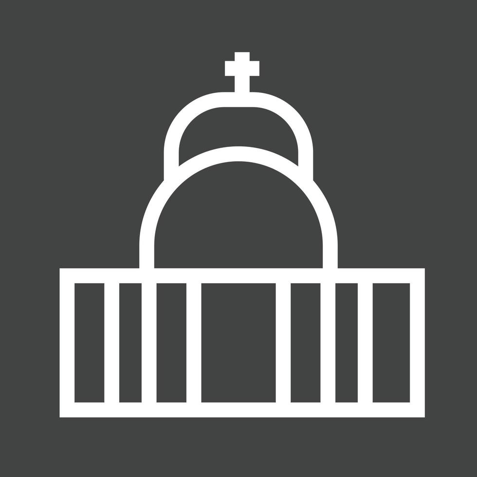 Cathedral Line Inverted Icon vector