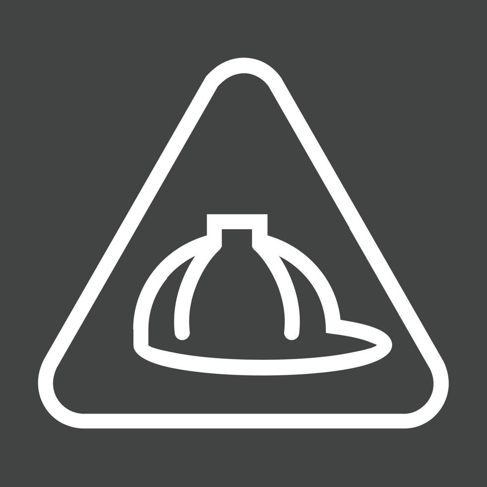 Under Construction Board Line Inverted Icon vector