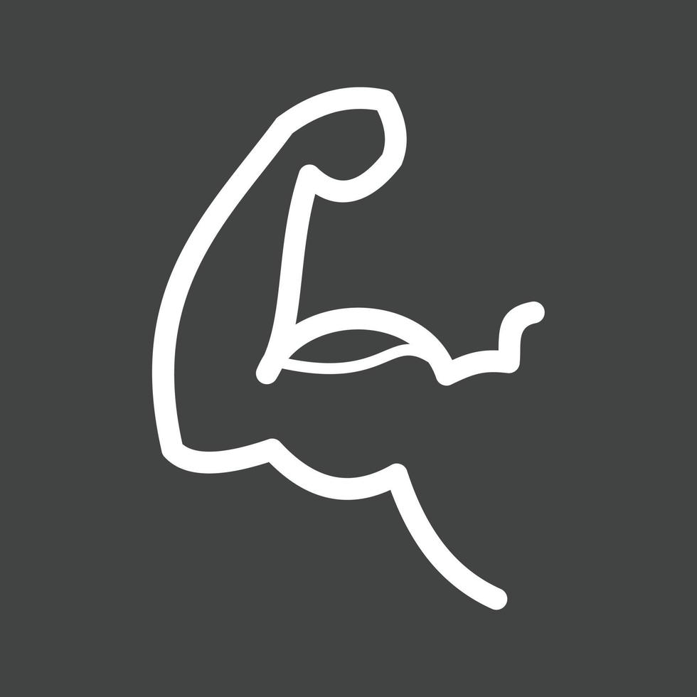 Arm Muscle Line Inverted Icon vector