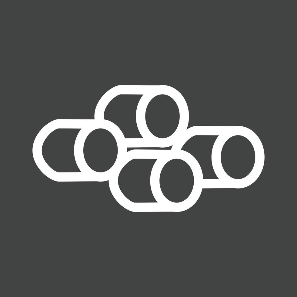 Marshmallow Line Inverted Icon vector