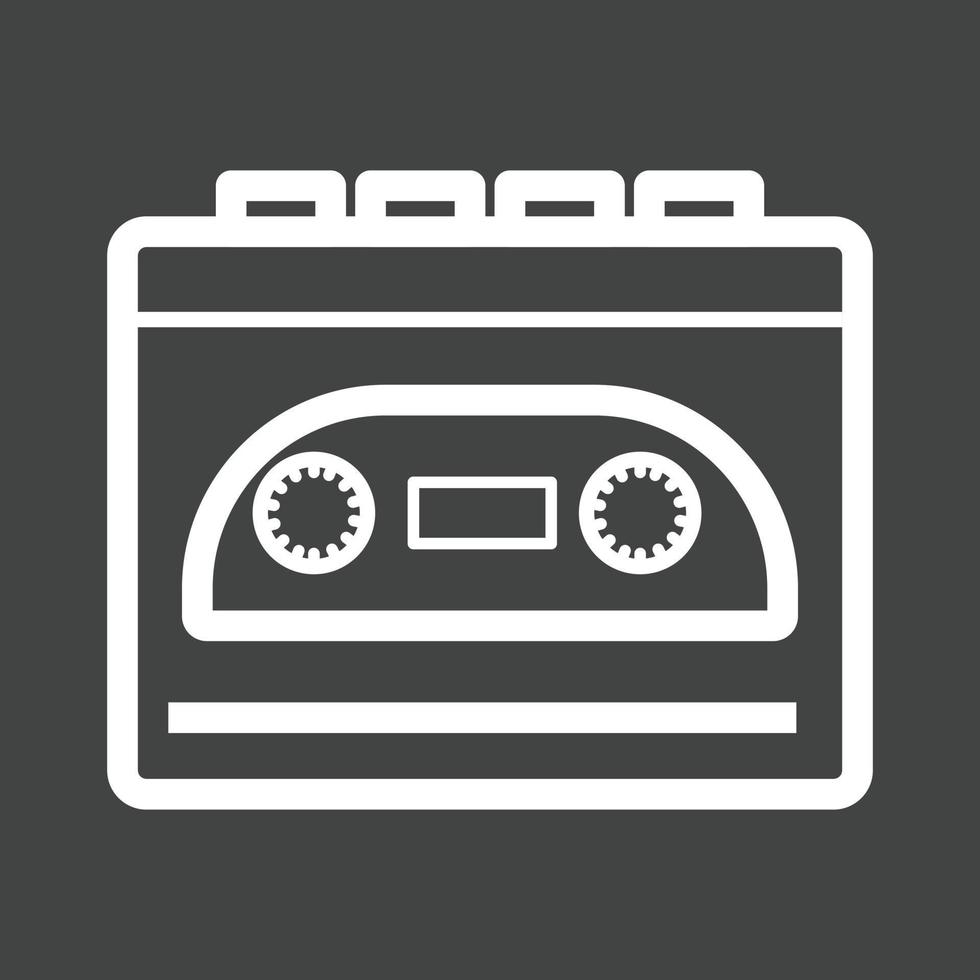 Music Player Line Inverted Icon vector