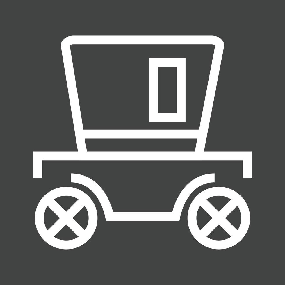Carriage Line Inverted Icon vector