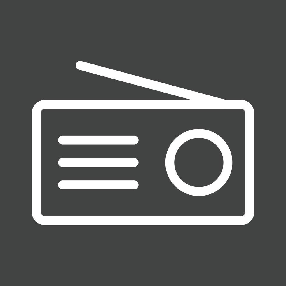 Radio Set Line Inverted Icon vector