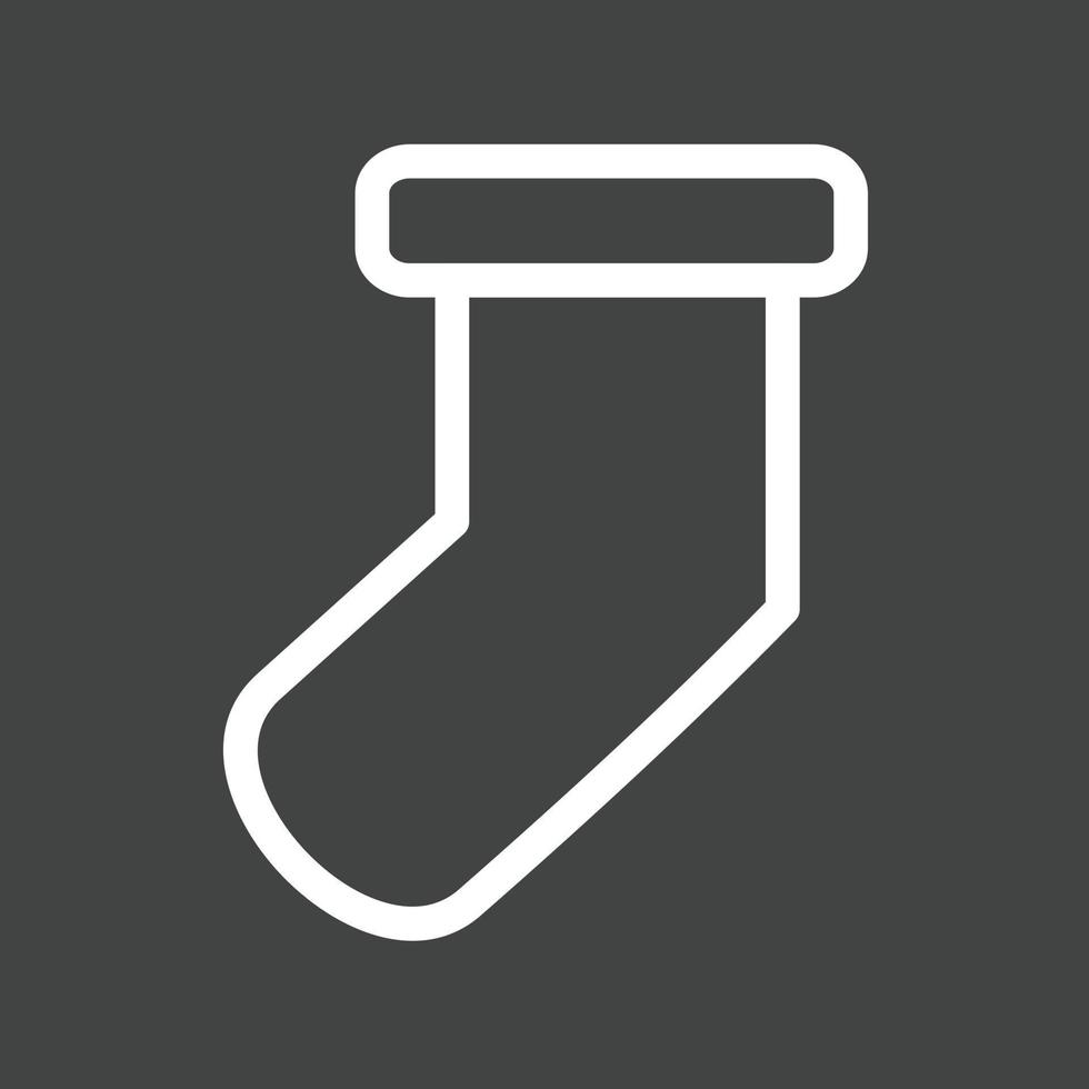 Warm Sock Line Inverted Icon vector